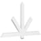 Ekena Millwork Kennewick Architectural Grade PVC Gable Bracket, 60"W x 35"H x 2"D x 4"F, 14/12 Pitch GBP060X35X0204KEN00 - alternate 1